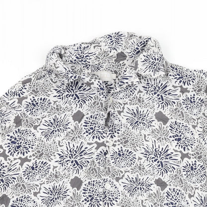 Womens UK Size S Debenhams White Basic Button-Up