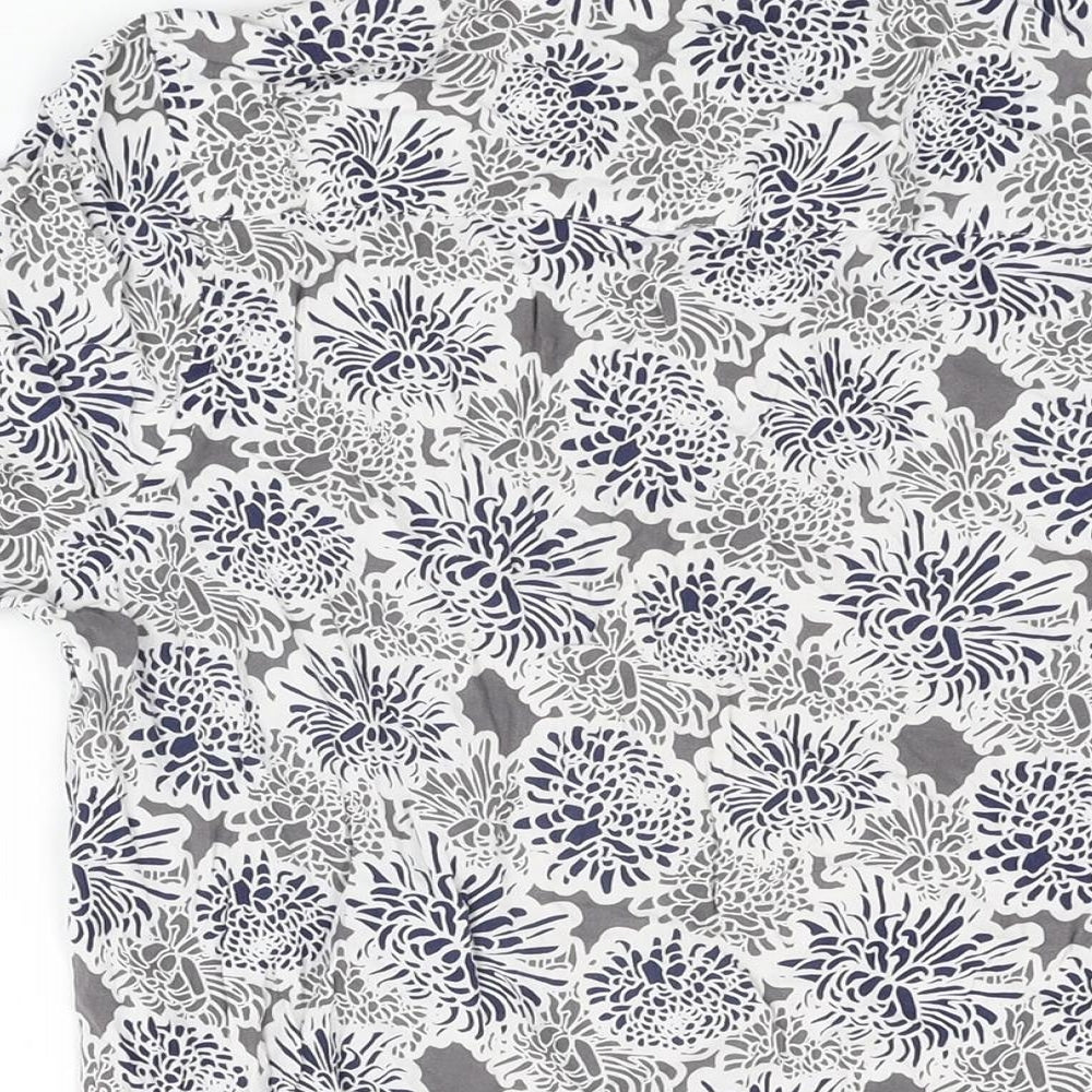 Womens UK Size S Debenhams White Basic Button-Up