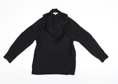 Womens UK Size 8 Warehouse Black Basic Blouse
