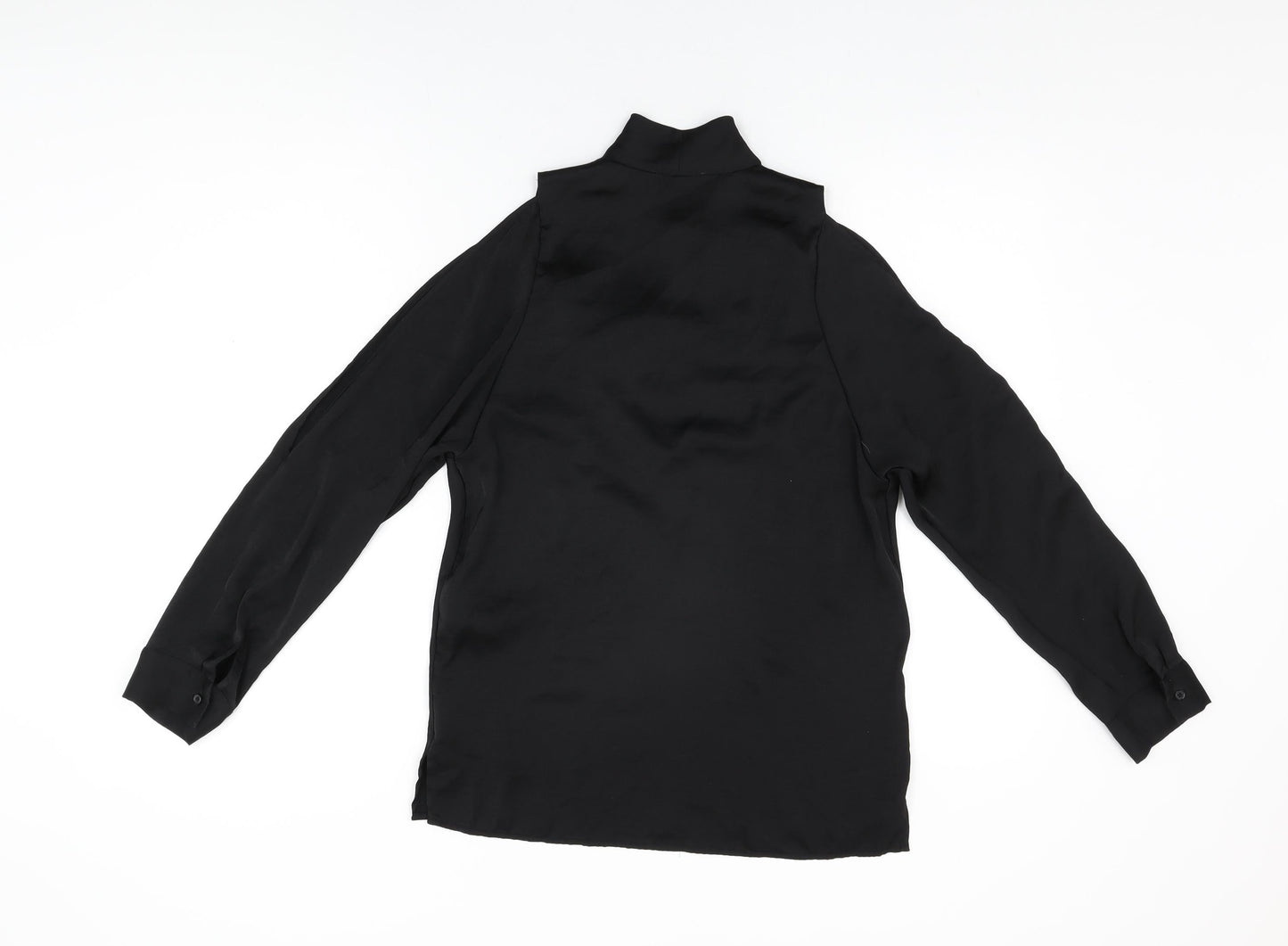Womens UK Size 8 Warehouse Black Basic Blouse