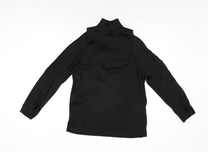 Womens UK Size 8 Warehouse Black Basic Blouse