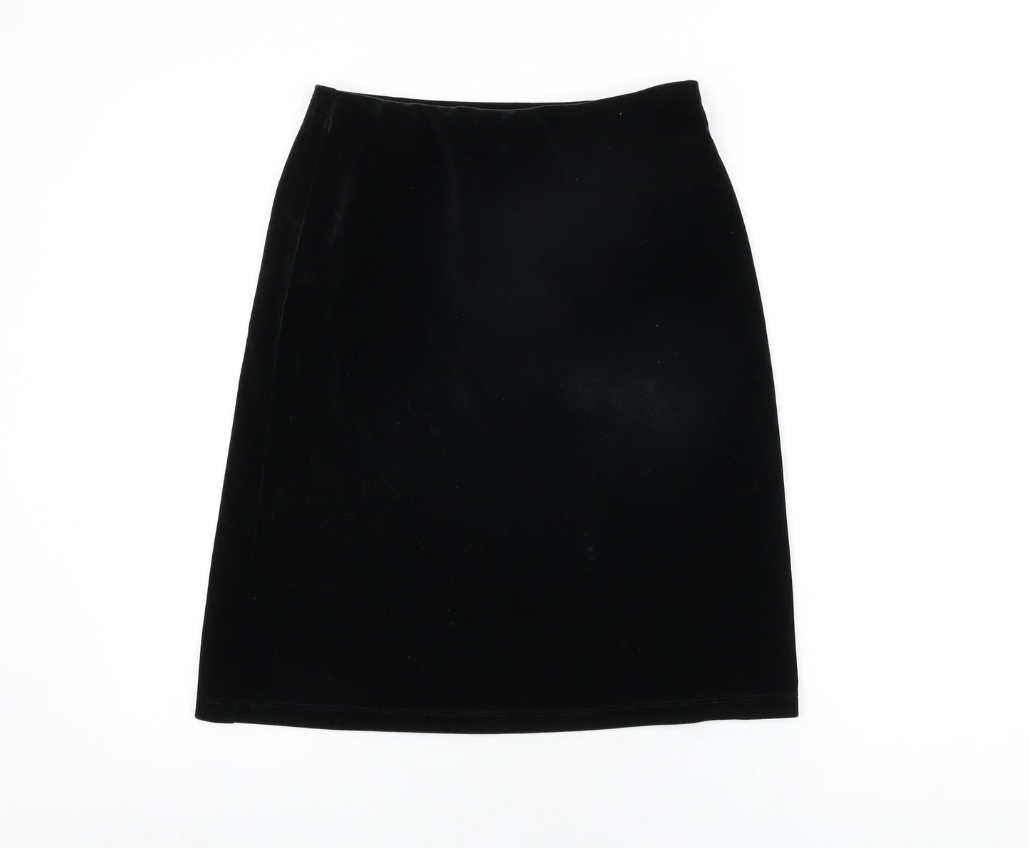Marks and Spencer Womens Black Polyester A-Line Skirt Size 10