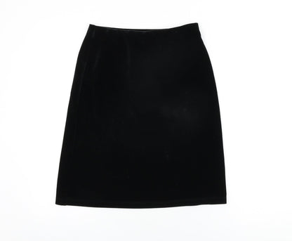 Marks and Spencer Womens Black Polyester A-Line Skirt Size 10