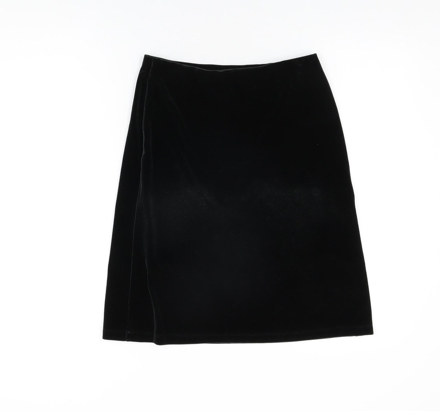 Marks and Spencer Womens Black Polyester A-Line Skirt Size 10