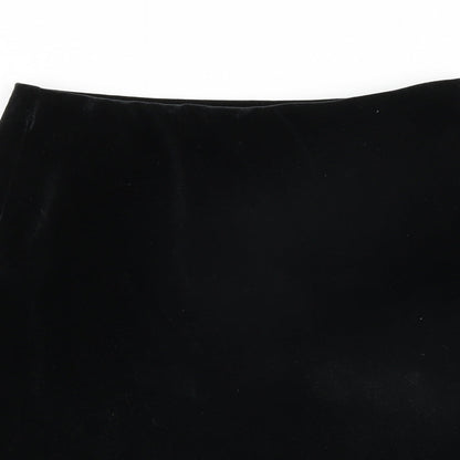 Marks and Spencer Womens Black Polyester A-Line Skirt Size 10