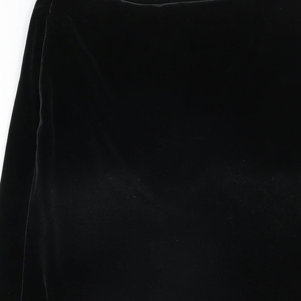 Marks and Spencer Womens Black Polyester A-Line Skirt Size 10