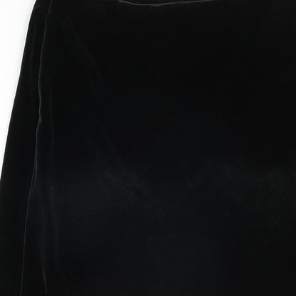 Marks and Spencer Womens Black Polyester A-Line Skirt Size 10