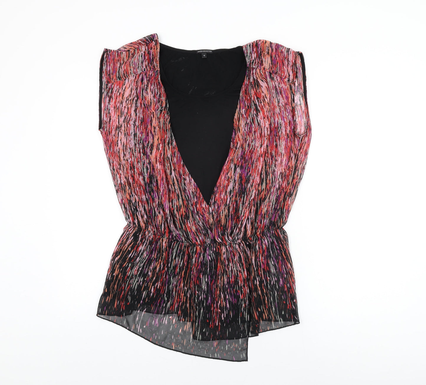 Womens UK Size 12 Marks and Spencer Black Basic Blouse