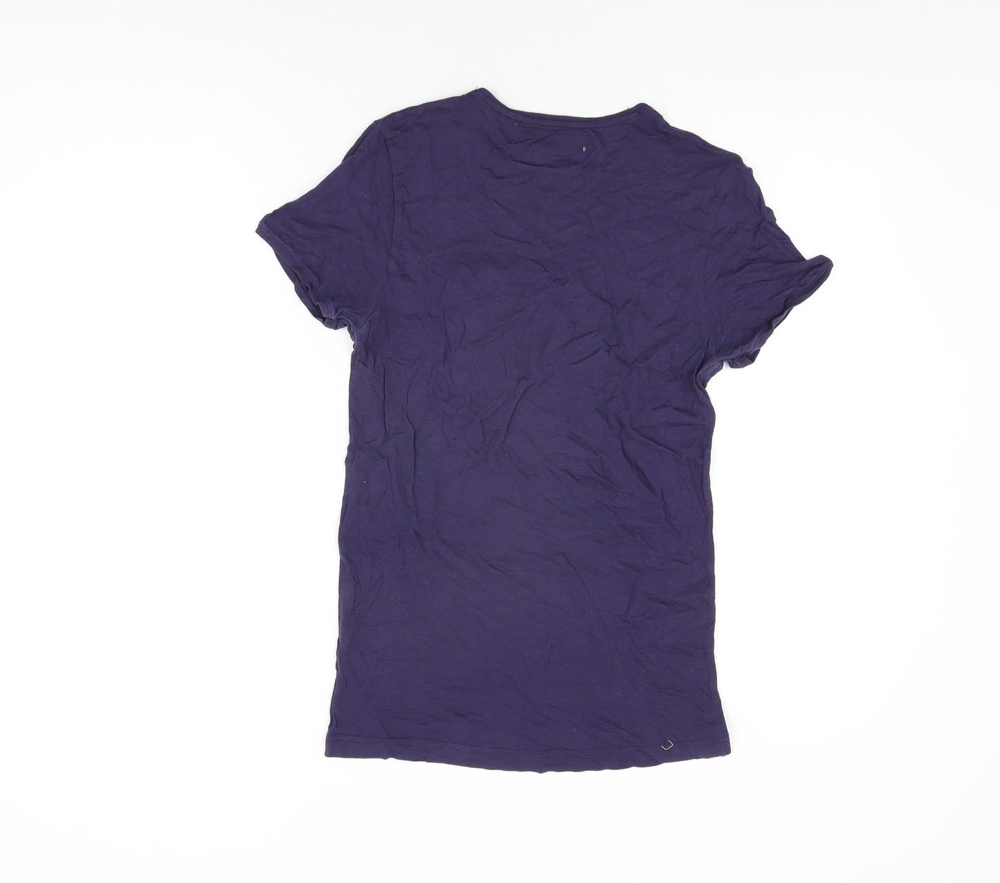 Womens UK Size S Zara Blue Basic T-Shirt