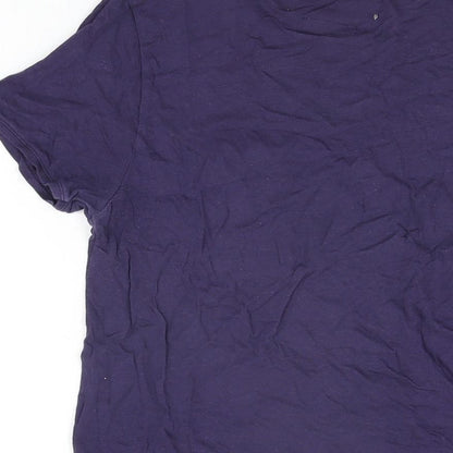 Womens UK Size S Zara Blue Basic T-Shirt