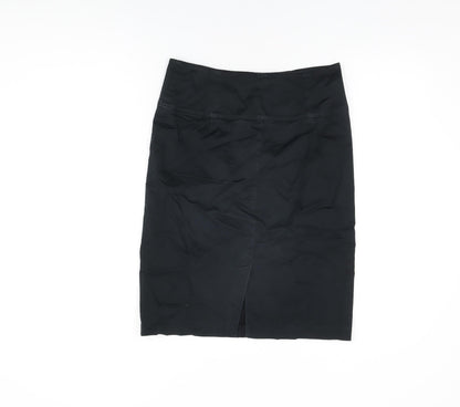 Red Herring Womens Black Polyester Straight & Pencil Skirt Size 10 Zip