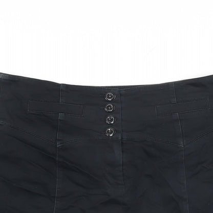 Red Herring Womens Black Polyester Straight & Pencil Skirt Size 10 Zip