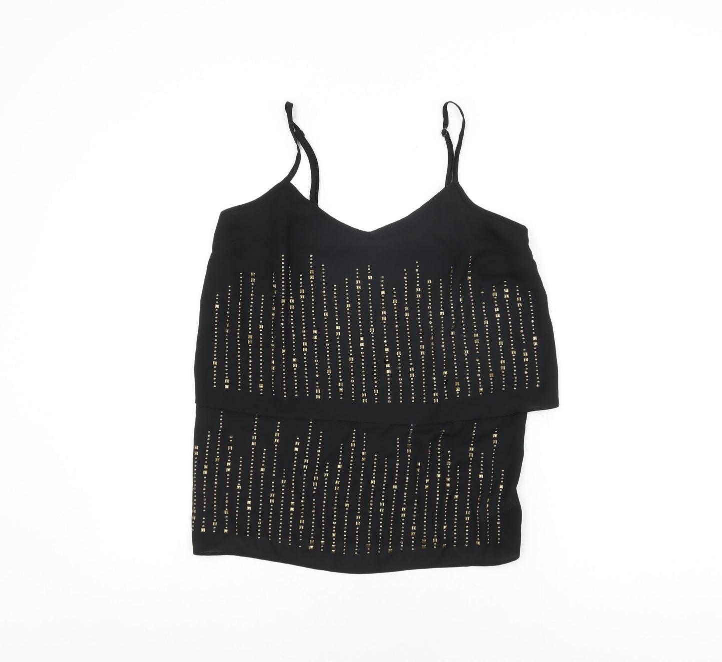 Womens UK Size 10 NEXT Black Camisole T-Shirt
