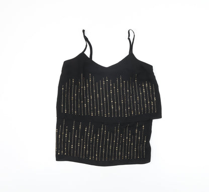 Womens UK Size 10 NEXT Black Camisole T-Shirt