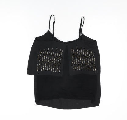Womens UK Size 10 NEXT Black Camisole T-Shirt