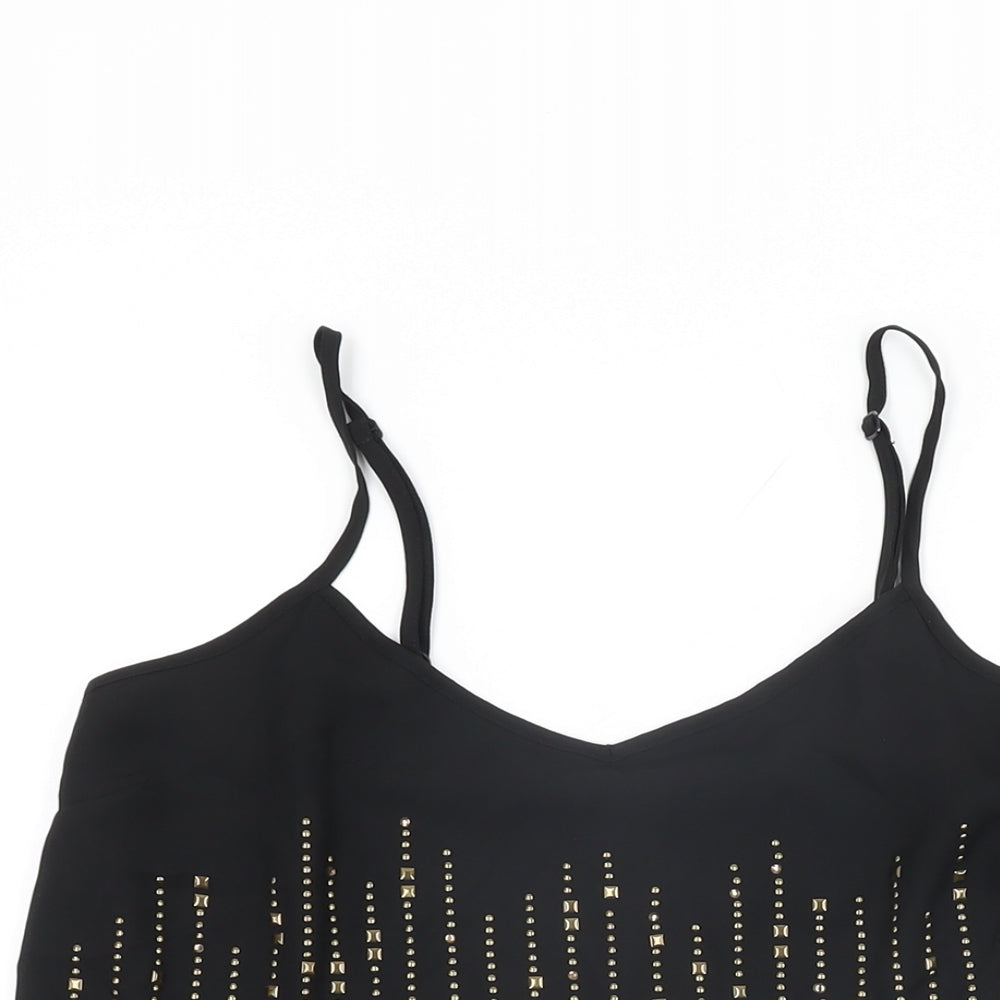 Womens UK Size 10 NEXT Black Camisole T-Shirt