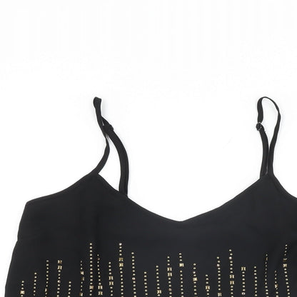 Womens UK Size 10 NEXT Black Camisole T-Shirt