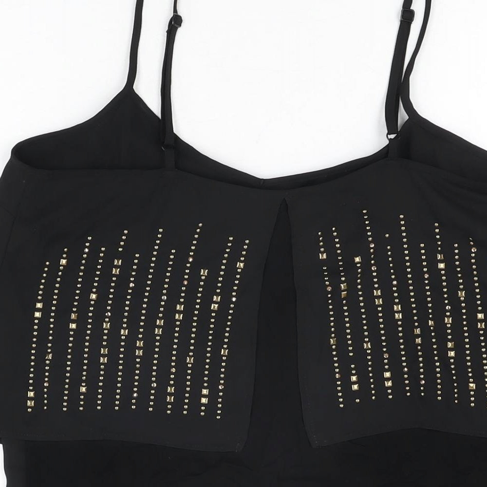 Womens UK Size 10 NEXT Black Camisole T-Shirt