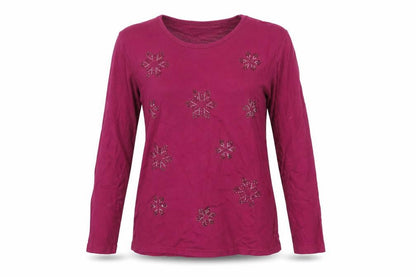 Womens UK Size M Isle Pink Basic T-Shirt