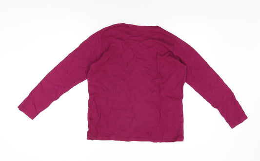 Womens UK Size M Isle Pink Basic T-Shirt