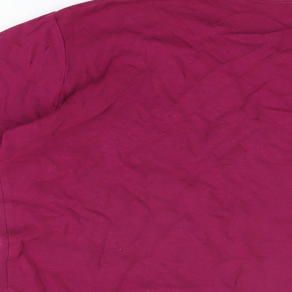 Womens UK Size M Isle Pink Basic T-Shirt