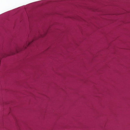 Womens UK Size M Isle Pink Basic T-Shirt