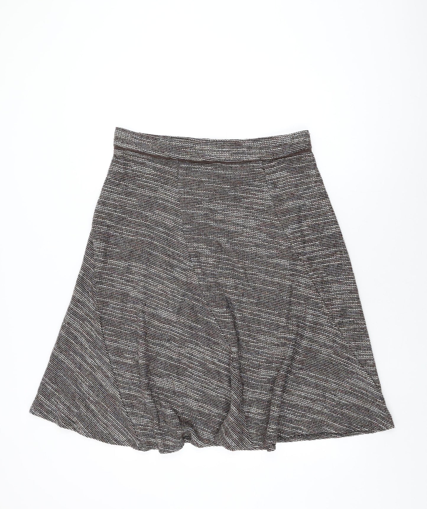 Marks and Spencer Womens Brown Polyester Swing Skirt Size 16