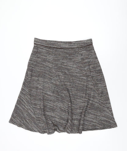 Marks and Spencer Womens Brown Polyester Swing Skirt Size 16