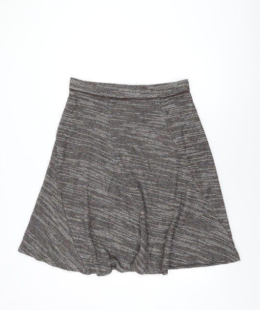 Marks and Spencer Womens Brown Polyester Swing Skirt Size 16