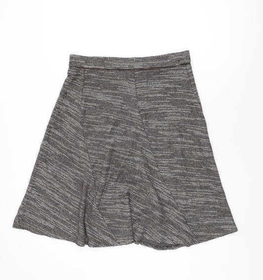 Marks and Spencer Womens Brown Polyester Swing Skirt Size 16