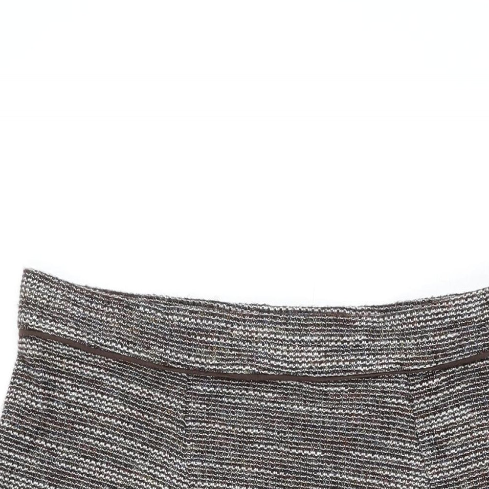 Marks and Spencer Womens Brown Polyester Swing Skirt Size 16