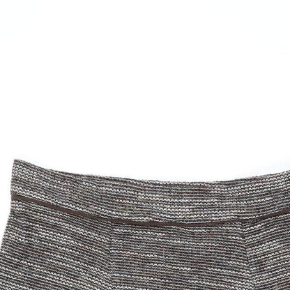 Marks and Spencer Womens Brown Polyester Swing Skirt Size 16