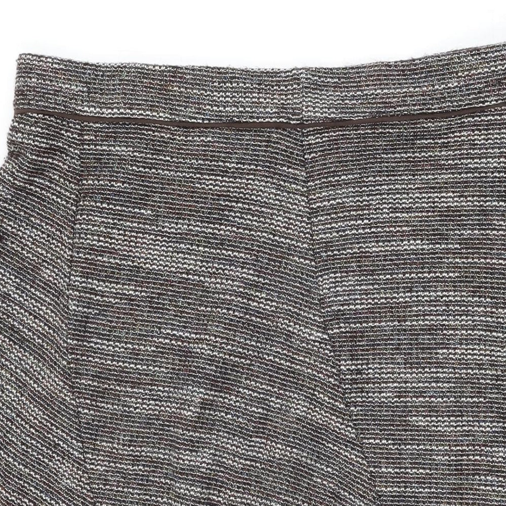 Marks and Spencer Womens Brown Polyester Swing Skirt Size 16