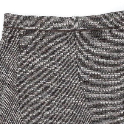 Marks and Spencer Womens Brown Polyester Swing Skirt Size 16