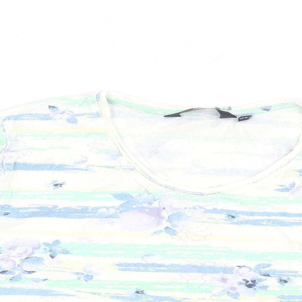 Womens UK Size 14 Isle White Basic T-Shirt