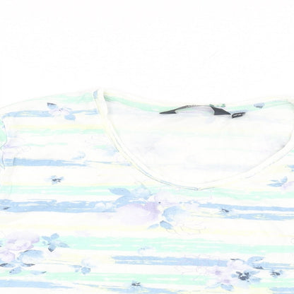 Womens UK Size 14 Isle White Basic T-Shirt