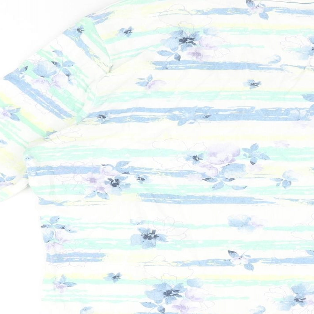 Womens UK Size 14 Isle White Basic T-Shirt