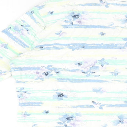 Womens UK Size 14 Isle White Basic T-Shirt