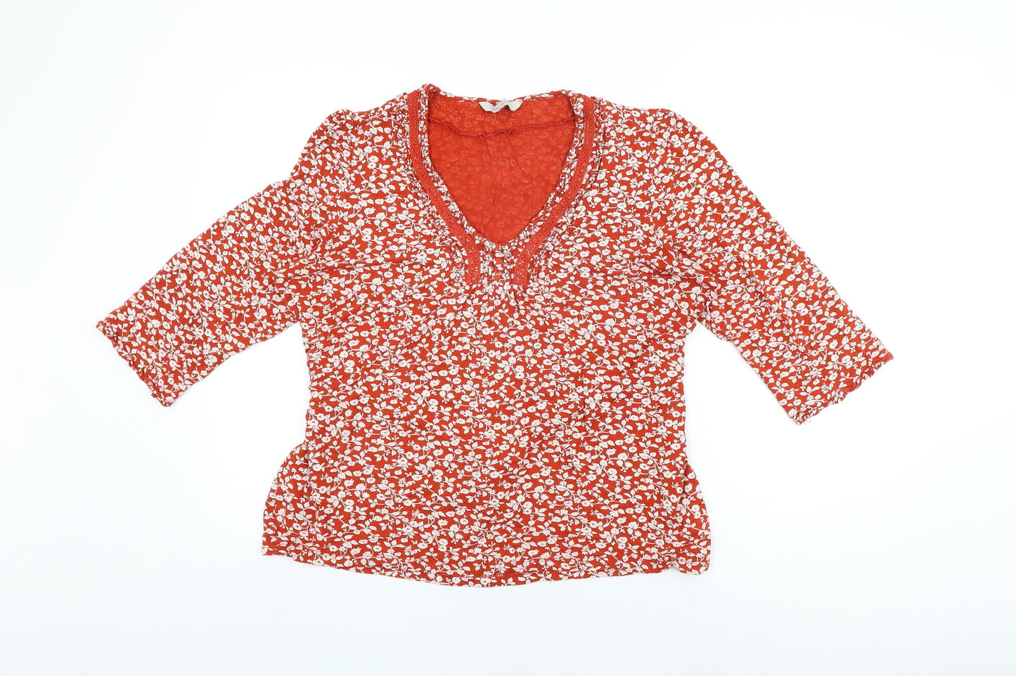 Womens UK Size 20 Rocha John Rocha Red Basic T-Shirt