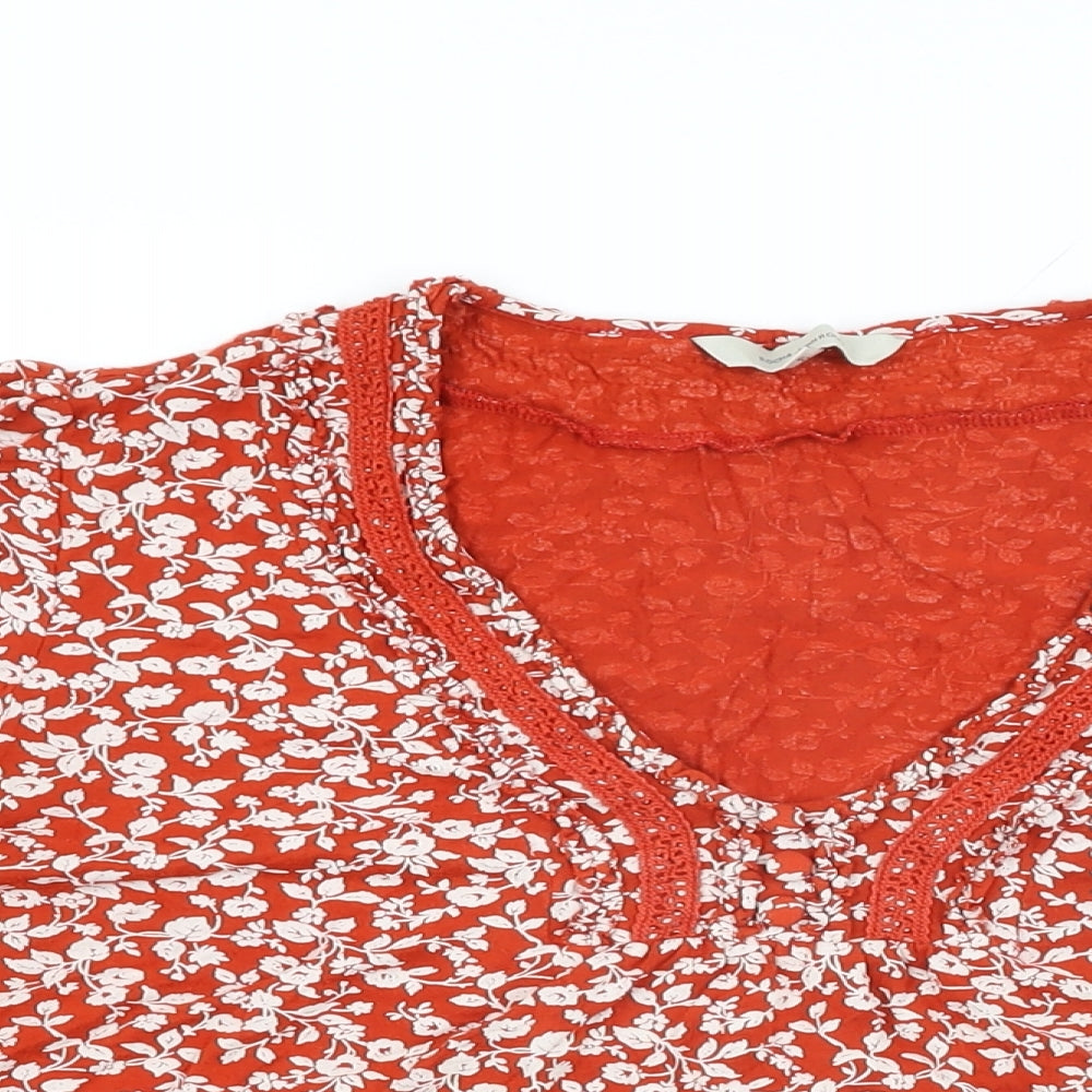 Womens UK Size 20 Rocha John Rocha Red Basic T-Shirt