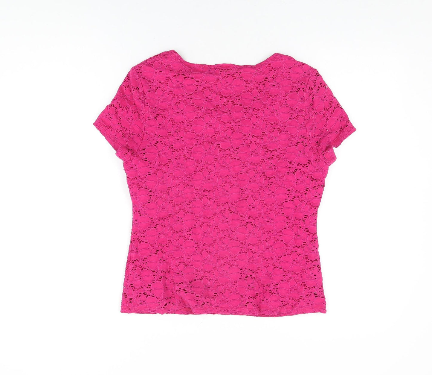 Womens UK Size M Precis Pink Basic T-Shirt