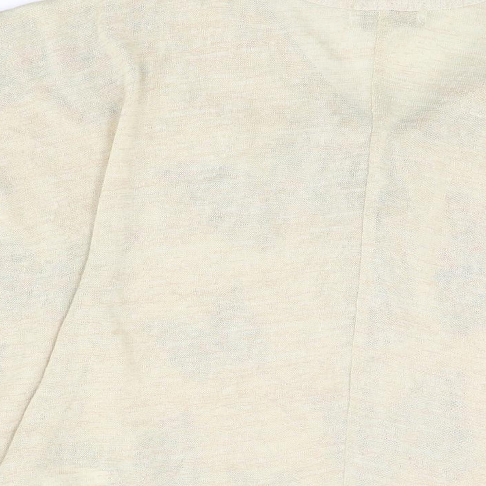Womens UK Size S Apricot Beige Basic T-Shirt