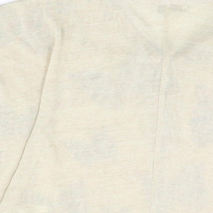 Womens UK Size S Apricot Beige Basic T-Shirt