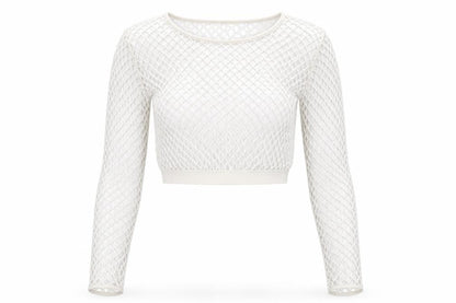 Womens UK Size 12 New Look White Cropped T-Shirt