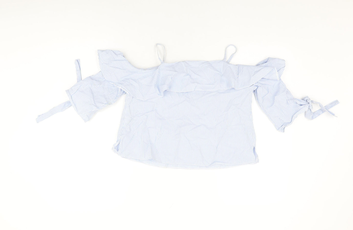 Womens UK Size 8 Topshop Blue Basic T-Shirt