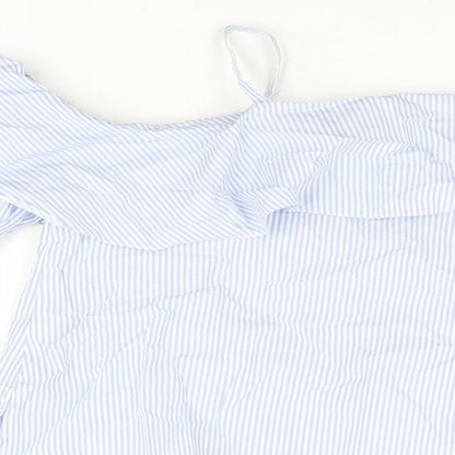 Womens UK Size 8 Topshop Blue Basic T-Shirt