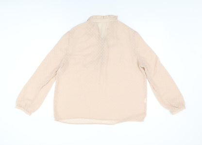 Womens UK Size L Mango Pink Basic Blouse