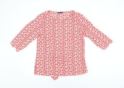 Womens UK Size 12 Kaleidoscope White Basic Blouse