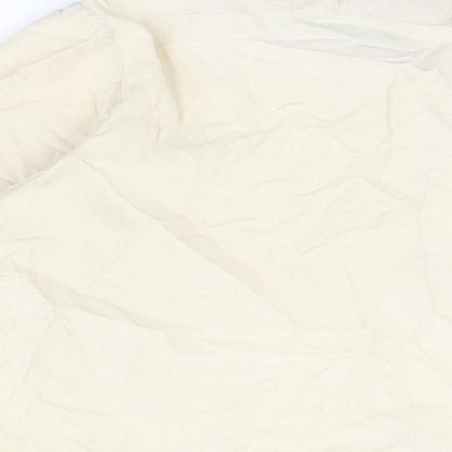 Orvis Womens Beige Cotton Basic Button-Up Size 6 Round Neck