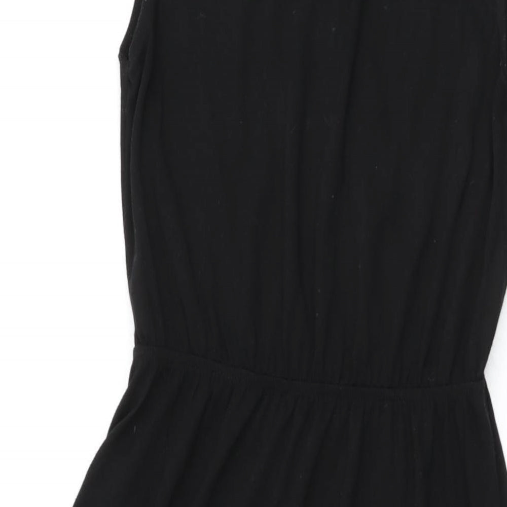 H&M Womens Black Polyester Maxi Size XS Round Neck Pullover